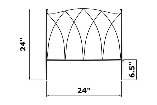 Panel ogrodzeniowy z drutu dekoracyjnego o wymiarach 24 x 10 stóp